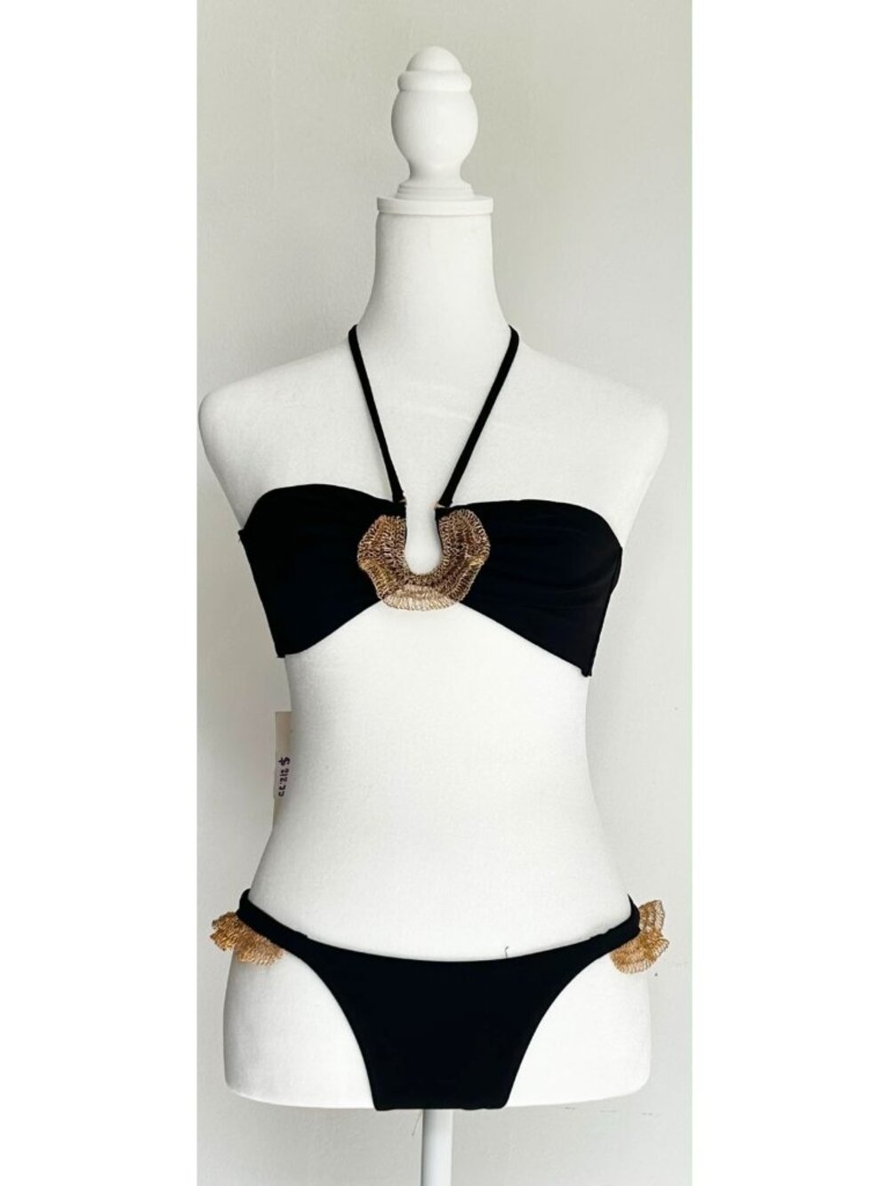 Pain de Sucre Orea Black Gold Bikini Set | S | NWT